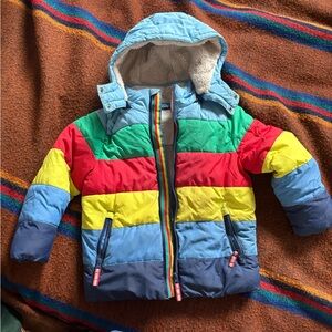 Boden Kids Puffer Jacket - Multicolor